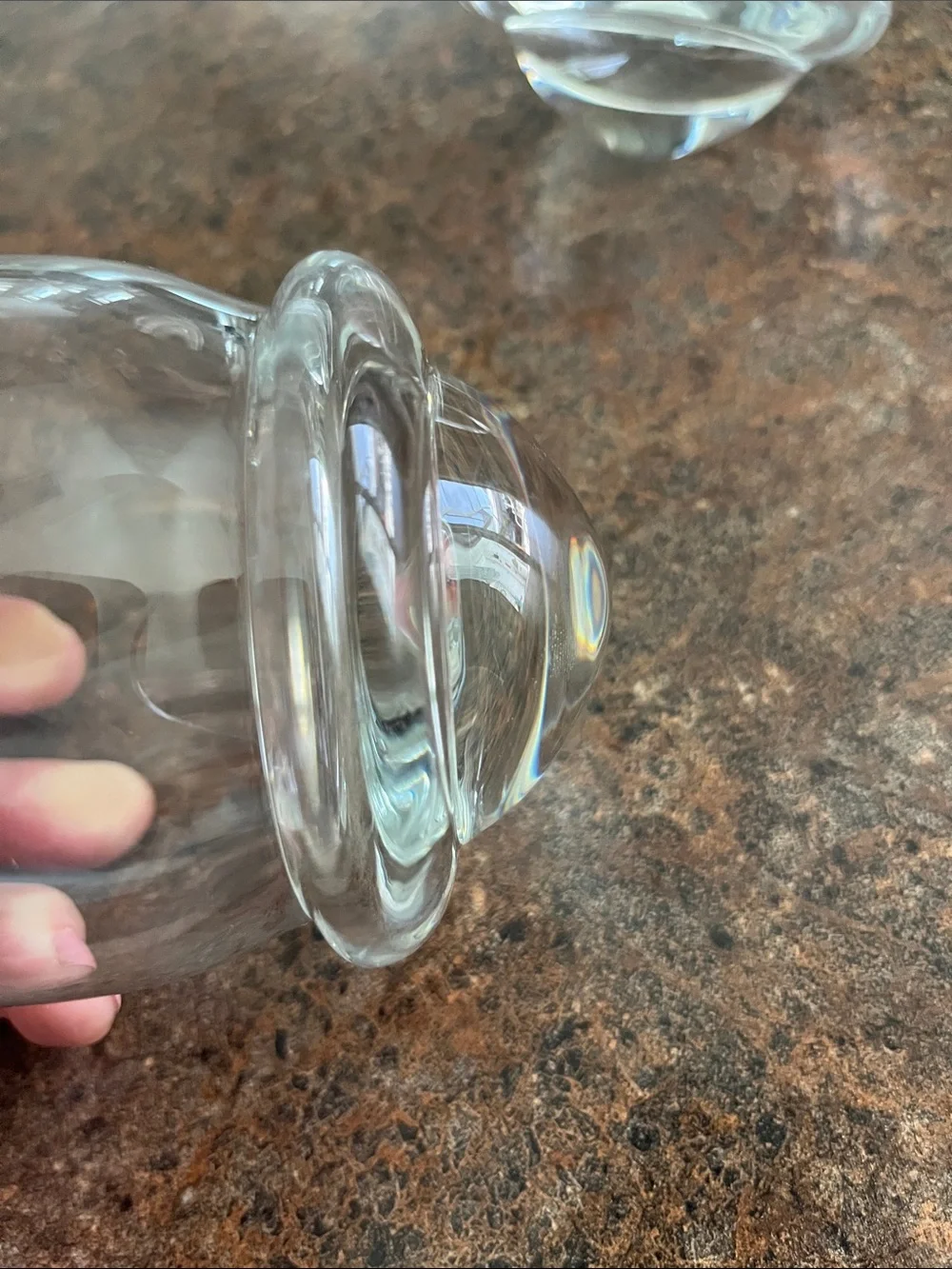 3 clear glass roly-poly rocking tumblers whiskey drinks unbranded